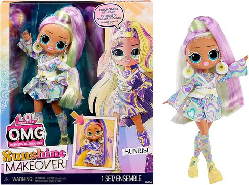 L.O.L. Surprise! LOL Surprise OMG Sunshine Color Change Sunrise Fashion Doll with Color Changing Hair and Fashions and Multiple Surprises – Great Gift for Kids Ages 4+ in Saudi Arabia