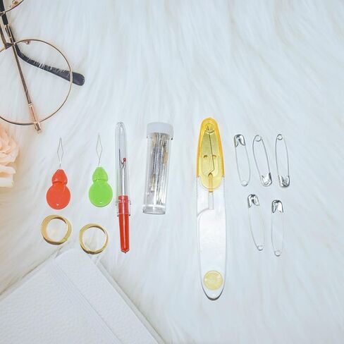 كتاب اثينا اليمنتس مجموعة خيوط التطريز - 150 لون من خيوط التطريز مع غرز متقاطعة، ادوات خيط الخياطة، منظم شفاف من 3 طبقات ودليل صنع الاساور in Kuwait