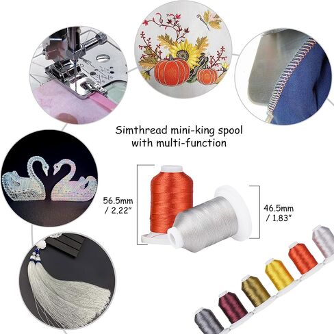 Simthread Embroidery Thread with Storage Box, 800 Yards Snap Spools 9 Brown Colors for Embroidery and Sewing Machine in Saudi Arabia