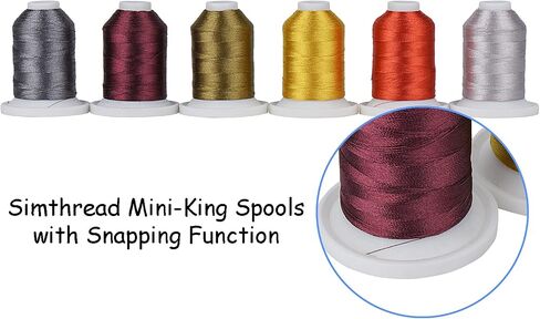 Simthread Embroidery Thread with Storage Box, 800 Yards Snap Spools 9 Brown Colors for Embroidery and Sewing Machine in Saudi Arabia