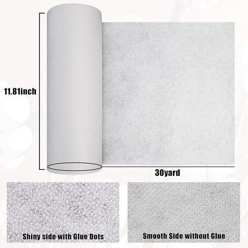 واجهة قابلة للانصهار من القطن المنسوج، 11.6 بوصة × 30 ياردة، حديد متوسط ​​الوزن غير منسوج على واجهة بوليستر أحادية الجانب لبلوزات القمصان، مستلزمات الحرف اليدوية (أبيض متوسط ​​الوزن) in Kuwait