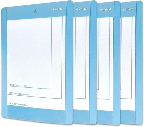 4 قطع من سجادة البطاقات لـ Cricut Joy مقاس 4.5 × 6.25 بوصة حصيرة بطاقة لاصقة لزجة باللون الأزرق لقطع الكريكيت ملحقات بديلة لـ Cricut Joy in Kuwait