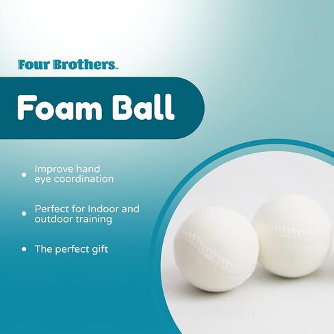 كرة البيسبول الإسفنجية الناعمة من فور براذرز | كرة بديلة لـ Little Tikes T-Ball وFisher-Price Triple Hit in Kuwait