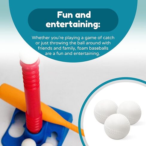 كرة البيسبول الإسفنجية الناعمة من فور براذرز | كرة بديلة لـ Little Tikes T-Ball وFisher-Price Triple Hit in Kuwait