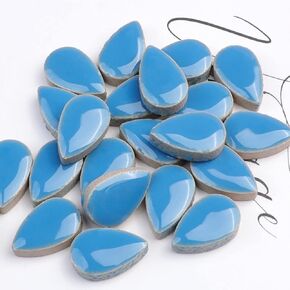 1.1lb Raindrops Ceramics Mosaic Tiles for DIY Crafts Home Decoration, 0.47"x 0.75" DIY Mosaic Tile Kits for Craft Plates Flowerpots Vases Cups Mosaic Making Supplies Art Projects (Orange) in Saudi Arabia