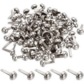PATIKIL 6x12mm Mini Brads Paper Fasteners, 200 Pack Round Brads Fastener for DIY Crafting Projects Scrapbooking, Bronze Tone in Saudi Arabia