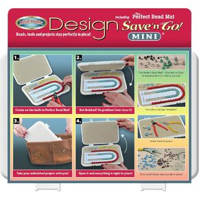 Bead Buddy Design Save and Go Mini Portable Beading Kit - Beading Project Organizer - Dimensions 6 Inches by 9 Inches by 1/2 Inch