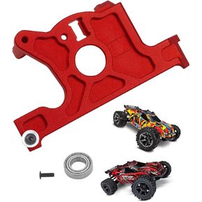 ترقيات تركيب محرك الألومنيوم من Rcarmumb لمركبات رالي 1/10 Rustler 4x4 Slash LCG أو 1/10 VXL، ترقيات جزء المحرك المصنوع من خليط معدني، قطعة واحدة، أحمر in Kuwait