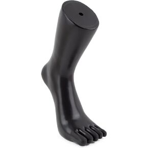 Framendino, 2 Pack Plastic Mannequin Foot Display Model Stand for Jewelry Ankle Chain Socks Shoes Black Left Right