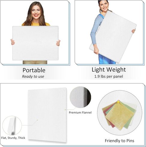 جدار تصميم لحاف BXI، لوحة تصميم لحاف الفانيلا السميكة القوية، 31.5 × 23.6 × 0.6 بوصة، 4 قطع، لوحات حائط اللحف المحمولة، لوازم خياطة اللحف لمشاريع كتلة اللحاف in Kuwait