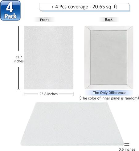 جدار تصميم لحاف BXI، لوحة تصميم لحاف الفانيلا السميكة القوية، 31.5 × 23.6 × 0.6 بوصة، 4 قطع، لوحات حائط اللحف المحمولة، لوازم خياطة اللحف لمشاريع كتلة اللحاف in Kuwait
