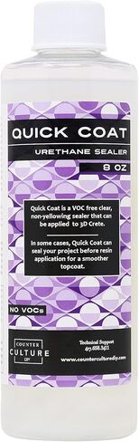 Counter Culture DIY Clear Quick Coat Sealer for Resin Art, 4 oz Bottle Epoxy Supplies for Coating & Casting, Tumblers, Keychains, Jewelry, Outdoor Sign Waterproofing, No VOC (4 oz) in Kuwait