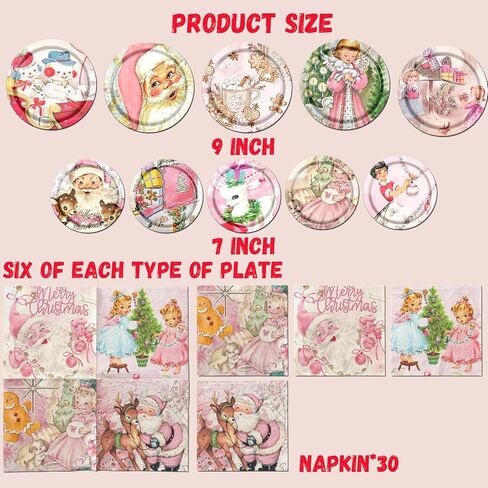 dydamud الوردي زينة عيد الميلاد، الرجعية الملاك الأخوات أدوات المائدة مجموعات خمر لوحات حزب سانتا والمناديل شجرة متمنيا لفصل الشتاء عيد الميلاد عطلة حزب تفضل in Kuwait