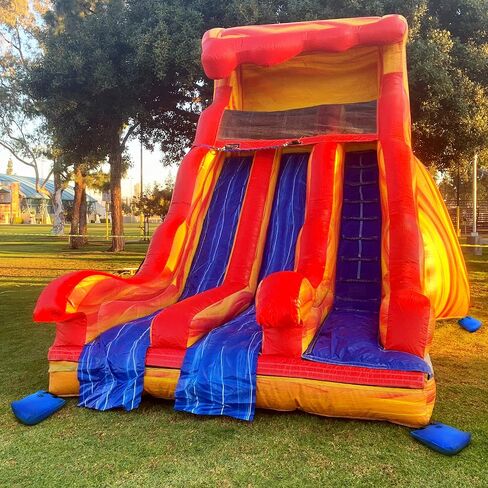 Hullaballoo Durable Vinyl Sand Bags, Outdoor Indoor Anchor Safety Product for Inflatable Bounce House, Water Slides, Canopies and Tents, Holds 50 Pound Capacity, 10 Pack in Saudi Arabia