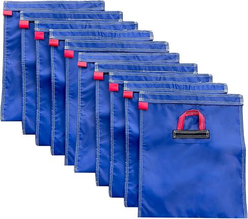 Hullaballoo Durable Vinyl Sand Bags, Outdoor Indoor Anchor Safety Product for Inflatable Bounce House, Water Slides, Canopies and Tents, Holds 50 Pound Capacity, 10 Pack in Saudi Arabia