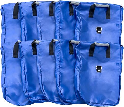 Hullaballoo Durable Vinyl Sand Bags, Outdoor Indoor Anchor Safety Product for Inflatable Bounce House, Water Slides, Canopies and Tents, Holds 50 Pound Capacity, 10 Pack in Saudi Arabia