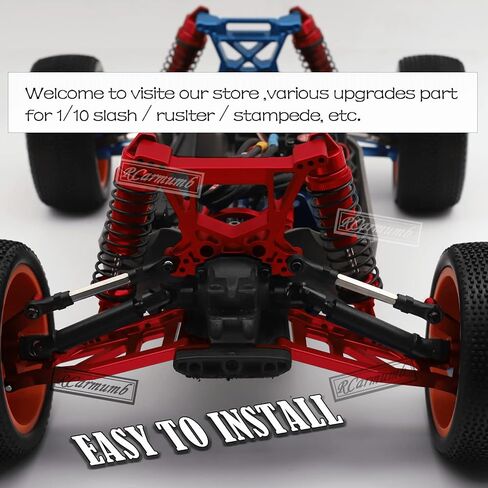 ترقيات تركيب محرك الألومنيوم من Rcarmumb لمركبات رالي 1/10 Rustler 4x4 Slash LCG أو 1/10 VXL، ترقيات جزء المحرك المصنوع من خليط معدني، قطعة واحدة، أحمر in Kuwait