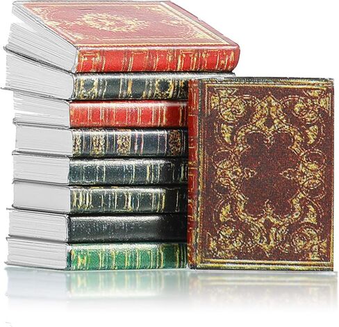 16 قطعة بمقياس 1:12 منمنمات كتب بيت الدمى المنمنمة الخالدة، كتب صغيرة، نموذج دفتر ملاحظات، ملحقات تزيين بيت الدمى لغرفة الدراسة، غرفة النوم، المكتبة (نمط قديم) in Kuwait