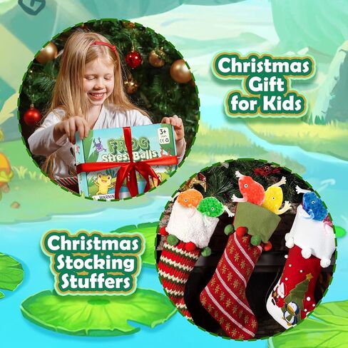 وليوليتوي لعبة خرز مائي حسي للاطفال، كرات ضغط ملونة على شكل ضفدع، العاب حسية على شكل حيوان لتهدئة الزوايا والتوحد واضطراب نقص الانتباه وفرط النشاط والقلق وهدايا حفلات اعياد الميلاد من 6 قطع in Kuwait