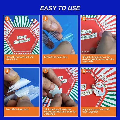 PHIXBEAR 600 Pcs 3/4 inch Large Strong Self Adhesive Dots, Hook and Loop Dots for Classroom, 300 Pairs White Sticky Dots, Circles 0.79" in Kuwait