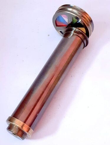 منظار نحاسي مزدوج العجلات بلمسة نهائية عتيقة للاطفال والكبار، منظار بصري بحري عتيق جميل من النحاس الاصفر، هدية للهالوين من وورلد كينغ مارت in Kuwait