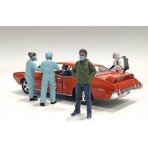 American Diorama Hazmat Crew - Figure V, Blue and Green 76271 - 1/18 Scale Figurine - Diorama Accessory in Saudi Arabia