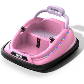 Powerwhale Bumper car, 12V Electric Kids-Bumper car Ride Toys with Remote and Music Function, Perfect Kids Gifts Baby Bumper car for toddlers Ages 1-6 for Birthday, Children's Day, and Christmas,Black