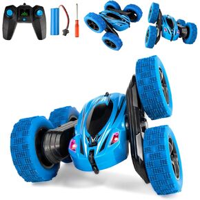 CORPER TOYS Remote Control Car for Kids Ages 6+ with Double-Sided Driving 360-degree Flips,Headlights,2.4Ghz RC Stunt Car for Boys Girls Remote Race Car Gift Set for Birthday Christmas in Kuwait