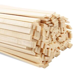 فانسونتا 200 قطعة من عصي الحرف الخشبية، عصي طويلة جدًا، عصي خيزران طبيعية قوية، يمكن منحنيتها للمشاريع الحرفية (15.75 انش طول × 3/8 انش عرض) in Kuwait