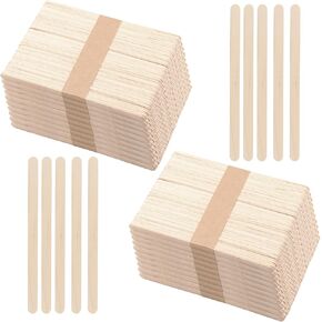 1200 PCS 4.5 Inch Popsicle Stick, Wood Craft Sticks Bulk, Lollipop Sticks, Ice Cream Popsicle Sticks for Craft Waxing Supplies, 4.5 x 0.4 x 0.08 Inch in Kuwait