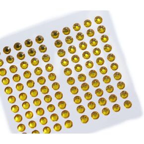 6mm SS30 Crystal AB Self Adhesive Acrylic Rhinestones Plastic Face Gems Stick On Body Jewels for DIY Cards and Invitations Crafts Bling Sticker - 5 Sheets - 250PCS