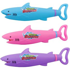 مسدسات المياه للأطفال الذين تتراوح أعمارهم بين 4-8 سنوات، حمام سباحة، 3 عبوات من ألعاب القرش، مسدسات رش المياه، نطاق 30 قدمًا، ألعاب صيفية خارجية للأطفال الصغار من عمر 2-4 سنوات in Kuwait