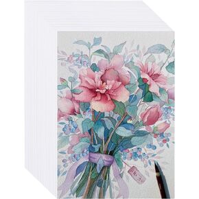 60 Sheets Watercolor Paper Bulk, 140LB/300GSM Thick Cold Press Paper Cotton White Water Color Paper for Kid Child Adults Artists Watercolor Drawing, Watercolor Postcards (4x6 Inch)