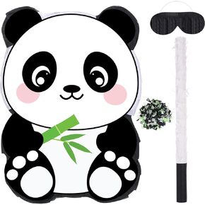 Panda Pinata Animal Pinata Includes Stick Blindfold Bat and Confetti Cute Panda Pinata Decor Panda Bear Birthday Party Supplies for Animal Birthday Baby Shower Party Decor, 16.1 x 11.3 x 3.2 Inches in Saudi Arabia