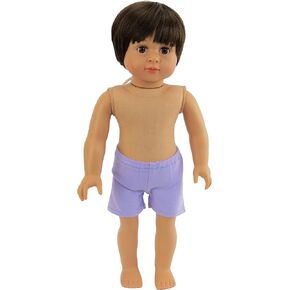 American Fashion World 18-Inch 'Isabella' Vinyl Posable Girl Doll with Long Brunette Hair | Undressed Doll | Premium Quality & Design