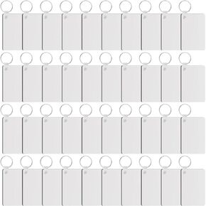 Duufin 120 Pieces Hexagon Sublimation Keychain Blanks Double Side Heat Transfer Blanks MDF Blank Board Key Rings Blanks for Sublimation DIY and Craft