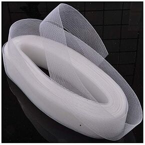 VIVIPAKOKO 1'' inch Wide Soft Polyester White Horsehair Braid, Selling Per Roll/ 50 Yards (White, 1 inch) in Kuwait