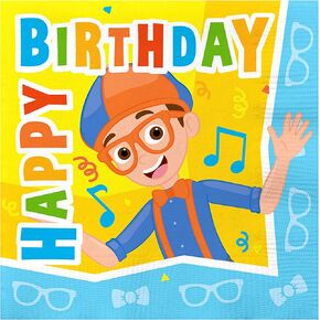 Treasures Gifted Officially Licensed Blippi Party Napkins - Pack of 48 Blippi Napkins - Blippi Party Supplies - Blippi Birthday Party Supplies - Blippi Decorations - Blippi Birthday Decorations in Saudi Arabia