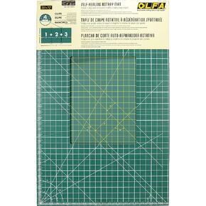 OLFA 35" x 70" Connecting Grid Rotary Cutting Mat Set (RM-CLIPS/3) - Self Healing Double Sided 35x70 Inch Cutting Mat with Grid for Fabric & Sewing, Designed for Use with Rotary Cutters (Green) in Saudi Arabia