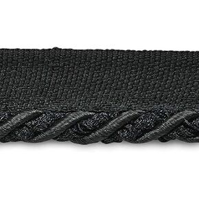 Trims by the Yard Mariel 1/4" Decorative Lip Cord Trim | Black| (20 yard cut)