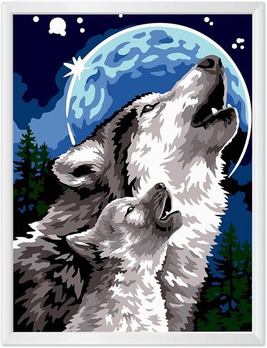 طلاء ناريولار بالأرقام للأطفال الذين تتراوح أعمارهم بين 8 و12 عامًا مع ورق مقوى مطبوع مسبقًا مقاس 7 × 9.5 بوصة، ومجموعتين من أوعية طلاء الأكريليك و3 فرش طلاء، وديكور غرفة الهدايا الحرفية للأطفال، (الأسد والقط) in Kuwait