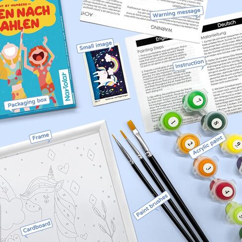 طلاء ناريولار بالأرقام للأطفال الذين تتراوح أعمارهم بين 8 و12 عامًا مع ورق مقوى مطبوع مسبقًا مقاس 7 × 9.5 بوصة، ومجموعتين من أوعية طلاء الأكريليك و3 فرش طلاء، وديكور غرفة الهدايا الحرفية للأطفال، (الأسد والقط) in Kuwait