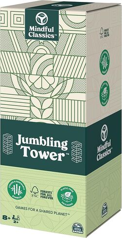 لعبة Mindful Classics، لعبة لوحية عائلية رباعية في صف مع منتجات صديقة للبيئة من الخيزران والبلاستيك المعاد تدويره، للبالغين والأطفال من سن 8 سنوات فما فوق. in Kuwait