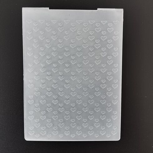 WooYangFun Happy Valentin's Day Love Heart Background Embossing Folder for Card Making Floral DIY Plastic Scrapbooking Photo Album Card Paper DIY Craft Decoration Template Mold 11x16cm in Saudi Arabia