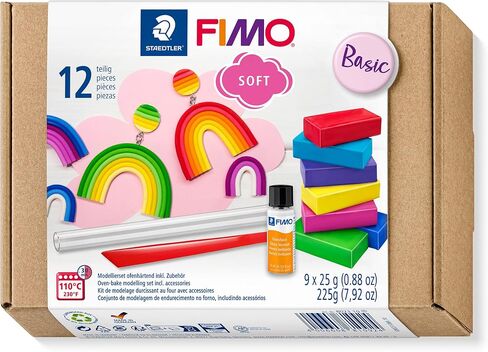 STAEDTLER 8023 C12-3 FIMO قالب صلصال ناعم للفرن 12 × 25 جم - ألوان باستيل in Kuwait
