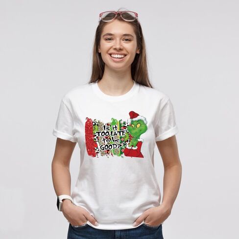 3 أوراق عيد الميلاد الحديد على النقل جاهزة للضغط على نقل الحرارة الفينيل نقل الحرارة الوحش الشعر الأخضر نقل عيد الميلاد الحديد على الشارات للقمصان الملابس قبعة أكياس وسادة DIY اللوازم الحرفية in Kuwait