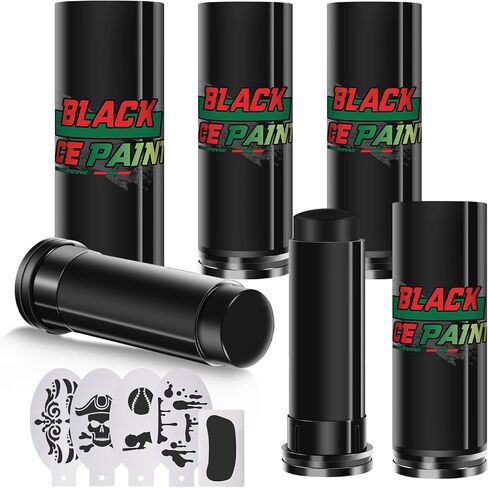 Football Stick Sports Eye Stick, Black Face Body Paint Sticks, Grease Eyeblack Football Softball Accessories, for athletes Halloween Cosplay Costume Parties Makeup,6PCS Black in Kuwait