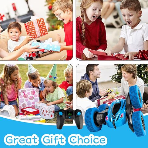 CORPER TOYS Remote Control Car for Kids Ages 6+ with Double-Sided Driving 360-degree Flips,Headlights,2.4Ghz RC Stunt Car for Boys Girls Remote Race Car Gift Set for Birthday Christmas in Kuwait