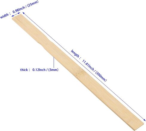 KOHAND 12 Inch Paint Sticks, 200 PCs Wooden Paint Stirrers Bulk Bamboo Paint Stir Sticks for Wood Crafts DIY Mixing Epoxy Resin Paint Garden Library Markers in Kuwait