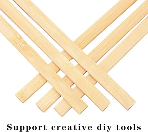 فانسونتا 200 قطعة من عصي الحرف الخشبية، عصي طويلة جدًا، عصي خيزران طبيعية قوية، يمكن منحنيتها للمشاريع الحرفية (15.75 انش طول × 3/8 انش عرض) in Kuwait